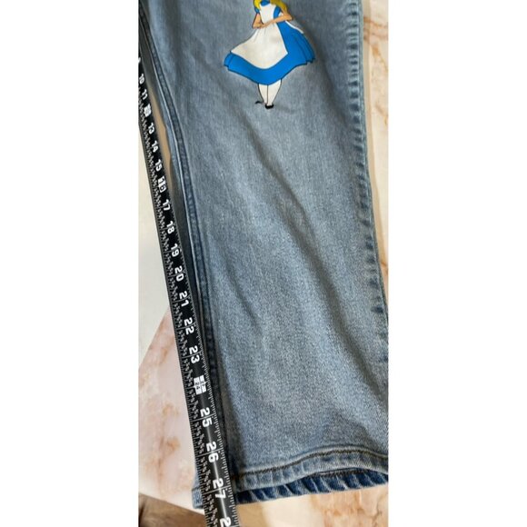 Disney woman’s Alice in Wonderland Tapered Leg Denim Jeans Size 20 RARE - Picture 6 of 10